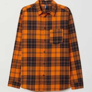DIVIDED orange flanel shirt